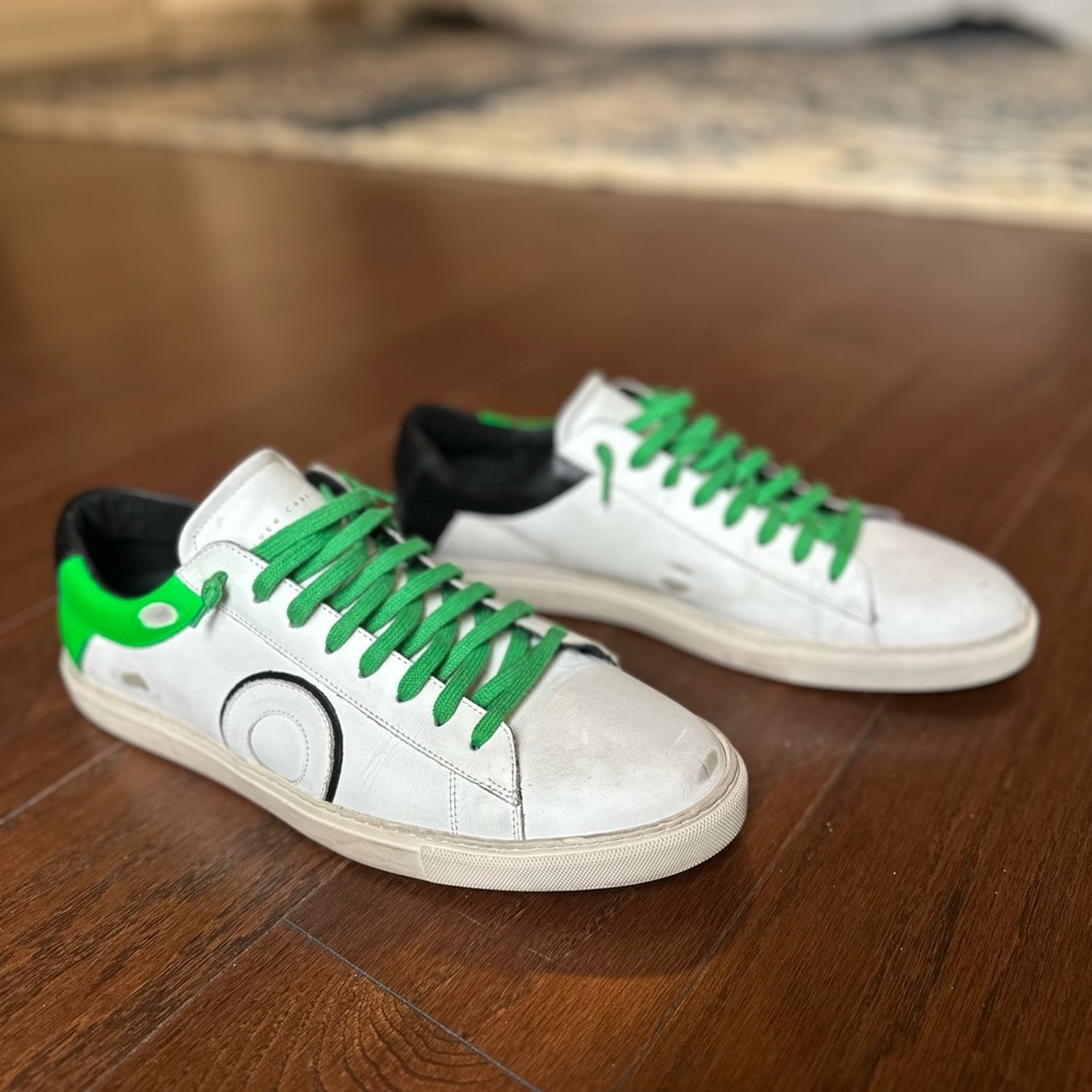 Oliver Cabell White and Green Sneakers
